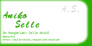aniko selle business card